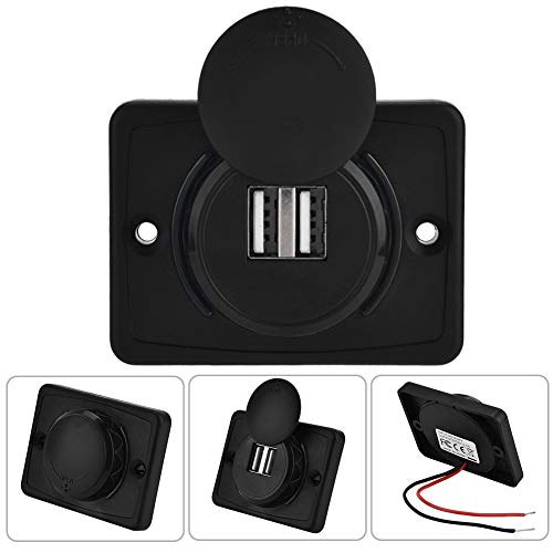 Dual USB Car Charger with LED Light Ring 3.1A Fast Charge