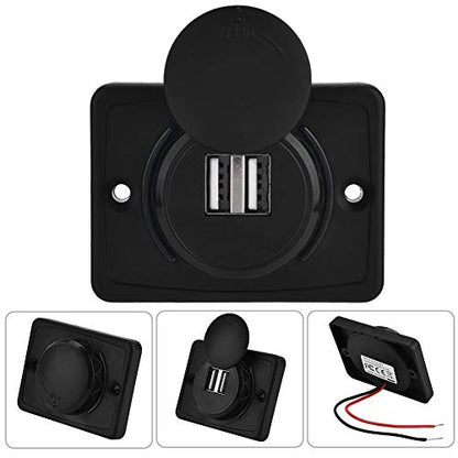 Dual USB Car Charger with LED Light Ring 3.1A Fast Charge