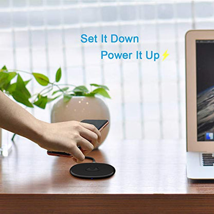 NANAMI Fast Wireless Charger, Qi-Certified 15W Max Wireless Charging Pad, Compatible with iPhone 17/17 Air/16/15/14/13/13 Pro Max, Phone Charger for Samsung Galaxy S25/S24/S23/S22/S21& Airpods Pro