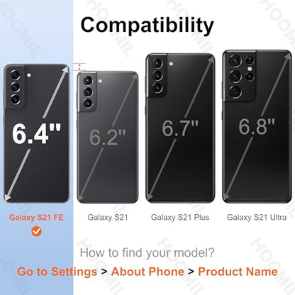HOOMIL Case for Samsung Galaxy S21 FE 6.4-Inch, Non-Yellowing, Drop Protection, Anti-Scratch Transparent Hard Back Phone Cover - Crystal Clear - color: Clear, size: Samsung Galaxy S21 FE