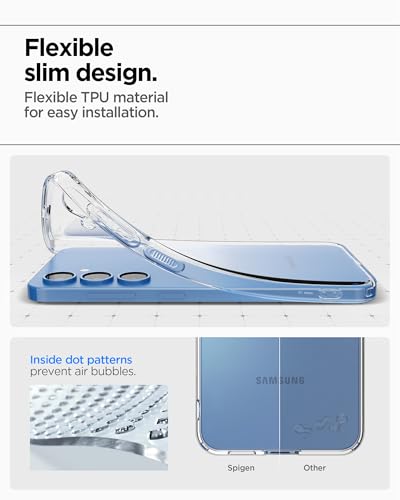Spigen Liquid Crystal Designed for Galaxy S25 Case (2025) [Anti-Yellowing], [Military-Grade Protection] - Crystal Clear - color: Crystal Clear, size: 6.3in (Galaxy S25)