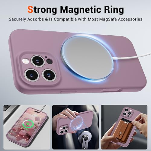 SUPFINE Silicone & Magnetic for iPhone 16 Pro Max Case - color: Blackcurrant, size: iPhone 16 Pro Max