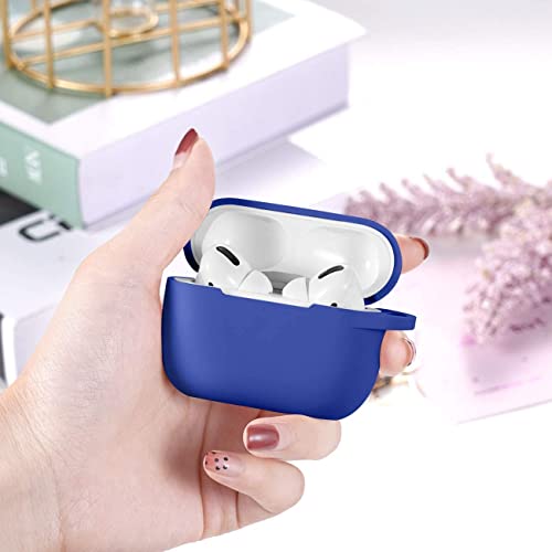 Lerobo for AirPod Pro Case, Soft Silicone Cover with Keychain, Glaze Blue - color: Glaze Blue