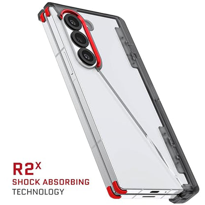Ghostek Covert Clear Galaxy Z Fold 6 Case with Built-in Kickstand and Full Hinge Protection Shockproof Protective Phone Cover Designed for 2024 Samsung Galaxy Z Fold6 (7.6") (Smoke) - color: Smoke, size: Galaxy Z Fold 6