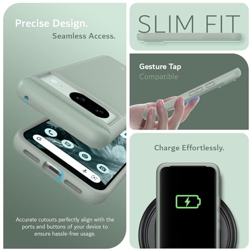 TUDIA MergeGrip [Magsafe Compatible] Designed for Google Pixel 8 Case (2023) - Dual Layer [Military Grade] Shockproof Slim Rugged Tough Heavy Duty Phone Cases - Green Lily - color: Green Lily, size: Magnetic Pixel 8