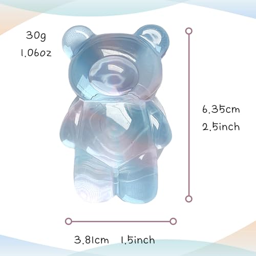 3D Gummy Bear Phone Grip – Cute Dual-Color Expandable & Collapsible Smartphone Grip for Secure One-Handed Use, Cell Phone Accessory (Pink Blue) - color: Pink Blue