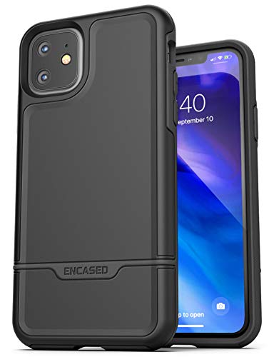 Encased iPhone 11 Belt Clip Holster Case (2019 Rebel Armor) Heavy Duty Rugged Full Body Protective Cover with Holder (Black) - color: Black, size: iPhone 11