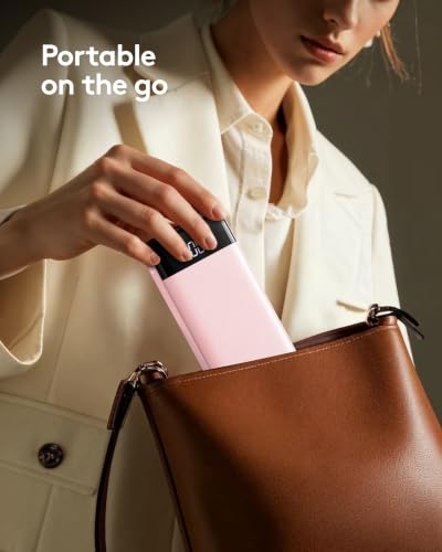 Orfeika Fast Charging Portable Charger Power Bank with Built-in 4 Cables | 10000mAh|Ultra-Slim&Light|Flight-Safe|Power 6 Devices at Once|22.5W|Battery Pack For iPhone,Samsung,Google|Travel Essentials - color: LightPink