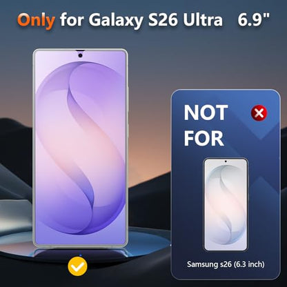 [3 Pack] for Galaxy S26 Ultra Matte TPU Screen Protector (Not Glass), Fingerprint Sensor Compatible, Anti-Glare, Touch Sensitive, Self-Healing, Full Adhesive Flexible Film