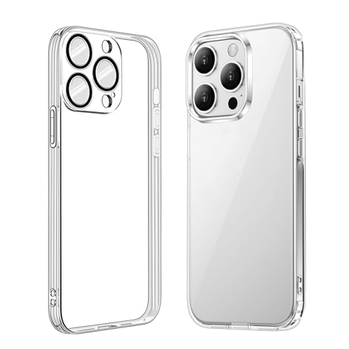Crystal Clear Case, Transparent Shockproof Protective Phone Case Soft Silicone Slim Cover with Camera Protection - color: Transparent, size: 15Pro max