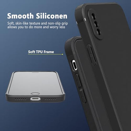 FanTEK Phone Case Compatible with iPhone X, iPhone Xs Case, Anti-Scratch & Fingerprint Phone Case Protective Cover, Matte Black - size: iPhone X/Xs