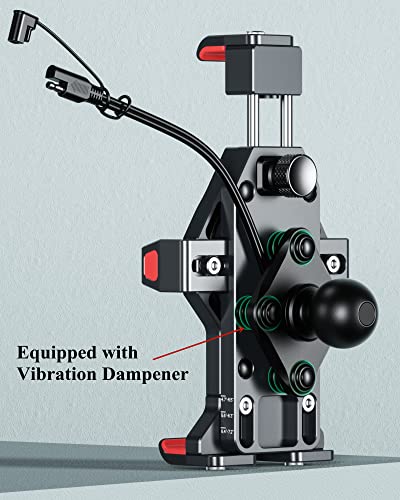 BRCOVAN Motorcycle Phone Mount Holder with 15W Qi Wireless Charger