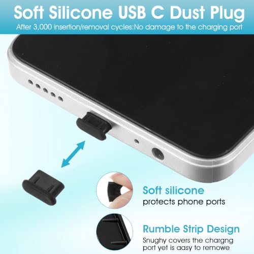 YUXIANLB 100pcs Silicone USB-C Anti-Dust Plug, Laptop Port Dust Plugs