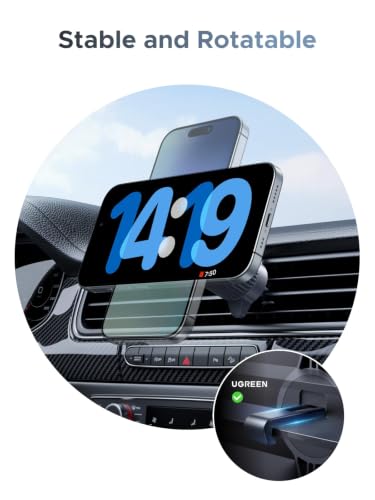 UGREEN MagFlow 25W Qi2.2 MagSafe Compatible Wireless Car Charger - size: 25W
