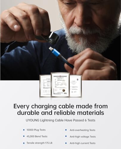 iPhone Charger [Apple MFi Certified] USB A to Lightning Cable 6FT, 3Pack - color: Blue, size: 6FT, style: USB A to Lightning