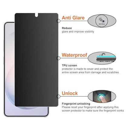 2 Pack for Samsung Galaxy S26 Plus Anti-Glare Matte Privacy Screen Protector 6.7 inch, Smooth and Responsive Touch Flexible EPU Film, [Support Fingerprint Unlock] [Self-Healing] [Not Glass] - size: Samsung Galaxy S26 Plus