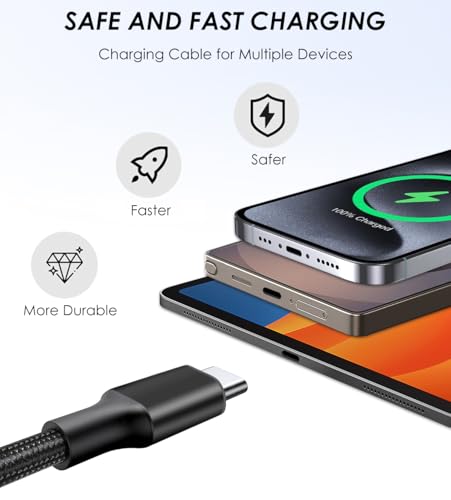 Multi Charging Cable, 2Pack 4FT 4 in 1 Charging Cable for Multiple Devices