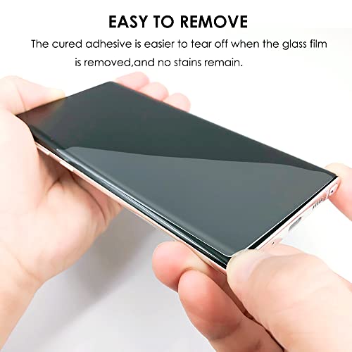 Galaxy Note 10 Plus Tempered Glass Screen Protector, UV Set - 3 Pack, Scratch Repair, Fingerprint-ID Compatible, Sensitive Touch, Full Coverage Without Black Edges - color: for Galaxy Note 10 Plus (HD Glass)