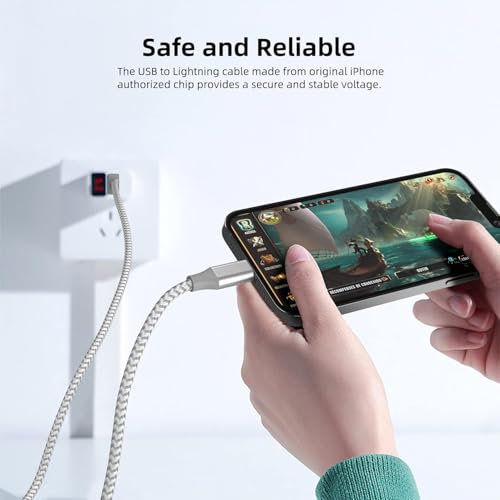 iPhone Charger 3-Pack 10ft MFi Certified Lightning Cable Fast Charging Cord