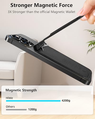 HiWe for MagSafe Wallet with Money Clip, 9-Cards Holder, Works with Find My