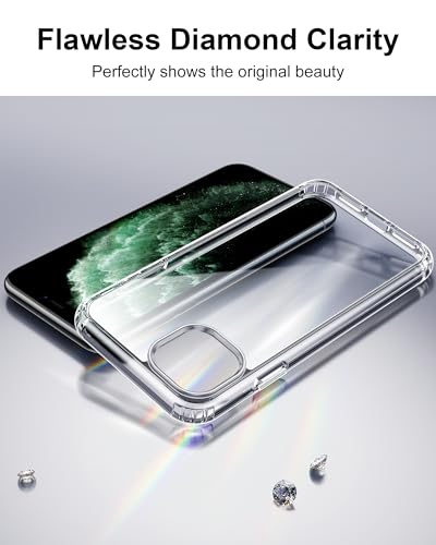 HOOMIL Case for iPhone 11 Pro Max 6.5-Inch, Anti-Yellowing, Drop Protection, Anti-Scratch Transparent Hard Back Phone Cover - Crystal Clear - color: Clear, size: iPhone 11 Pro Max