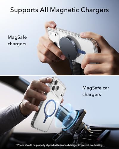 ESR for MagSafe Sticker, MagSafe Ring for iPhone 18 Pro Max/17-12 - color: Dark Blue