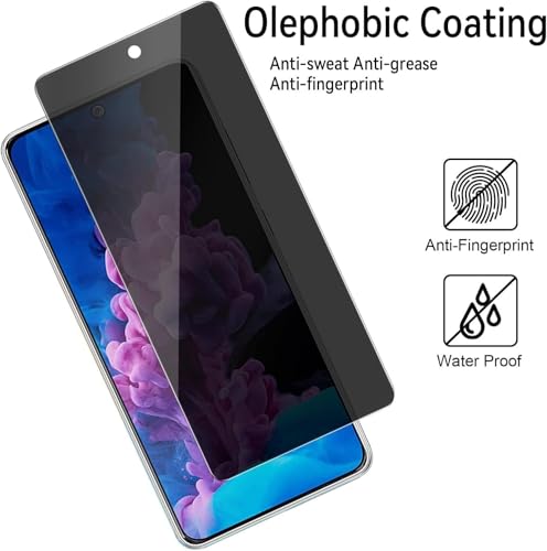 2 Pack Privacy Screen Protector TPU Film Fingerprint Works Compatible With Samsung Galaxy S25, Anti-Spy Anti-Peep 3D Edge Case Friendly