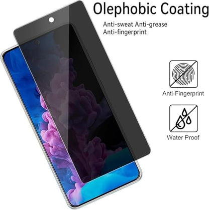 2 Pack Privacy Screen Protector TPU Film Fingerprint Works Compatible With Samsung Galaxy S25, Anti-Spy Anti-Peep 3D Edge Case Friendly