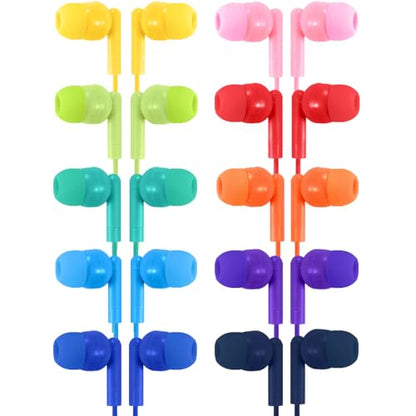 10 Pack Classroom Earbuds for Kids, Affordable in-Ear with 3.5mm Jack, Student Headphones for Children Boys Girls Toddler Adult - size: 10 Pack