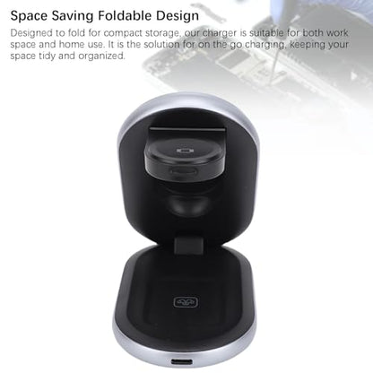Wireless Charging Station 3 in 1 Magnetic Foldable Stand 15W Fast Charger for Phone Watch Earbuds