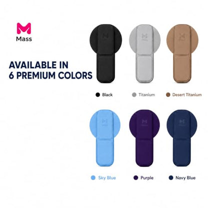 Mass Planet MagSafe Phone Grip, Slim Foldable Holder, One-Hand Stand - Blue - color: BLUE