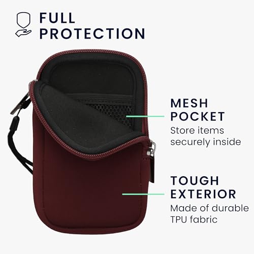 kwmobile Universal Phone Pouch Size M - 5.5" - Neoprene Smartphone Pouch with Zip - Water-Repellent Mobile Phone Case - Sleeve in Berry - color: berry, size: M - 5.5"