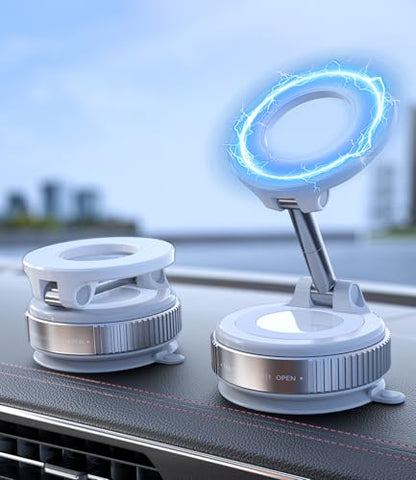 CloudValley Vacuum Magnetic Car Phone Mount for MagSafe - style: Magnetic Mount-White
