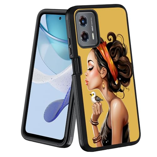 for Moto G 5G 2024/Moto G Play 5G 2024 Case, Military Grade Heavy Duty [3-Layer] Dustproof Shockproof Full-Body Protective Case for Motorola Moto G 5G 2024, African American Girl - color: African American Girl