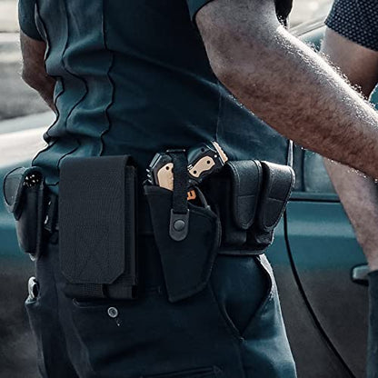 Tactical Molle Phone Cover Case, Heavy Duty Loop Belt Holster Pouch for iPhone 17 Pro Max/16 Pro Max/16 Plus/16 Pro/16/15 Pro Max/14 Pro Max/13 Pro Max, for Galaxy S24 Ultra - color: Black