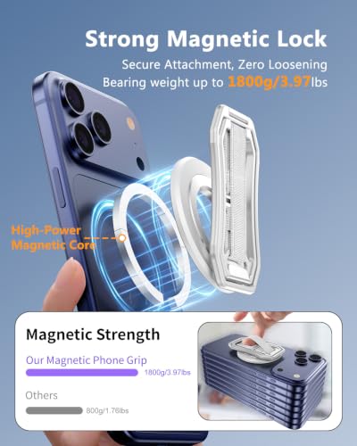for Magsafe Phone Grip & Magnetic Ring Holder - color: Silver