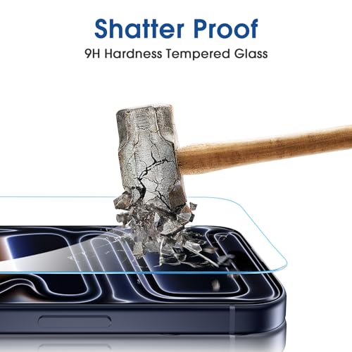 amFilm OneTouch for iPhone 17 Pro Max Screen Protector 6.9'' Tempered Glass - size: 17P-6.9”