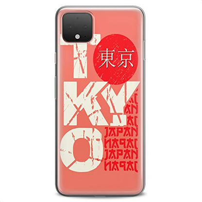 TPU Case Compatible for Google Pixel 9 8 Pro 7a 6a 5a XL 4a 5G 2 XL 3 XL 3a Tokyo Slim fit Design Journey Capital Flexible Silicone Boy Clear Red Japan Soft Cute Print Traveling Man White - color: Tokyo Print