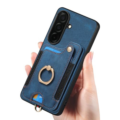 for Samsung Galaxy S26 Plus Case Wallet with Card Slots Blue | PU Leather Flip Folio Cover,RFID Blocking Ring Holder,Kickstand,Wrist Strap,Shockproof,Magnetic Protective,Women Men Girls - color: Blue, size: Galaxy S26 Plus 6.7 Inch