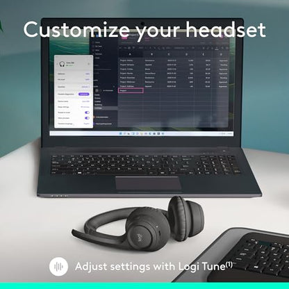 Logitech Zone 301 Wireless Bluetooth Headset - Graphite - color: Graphite