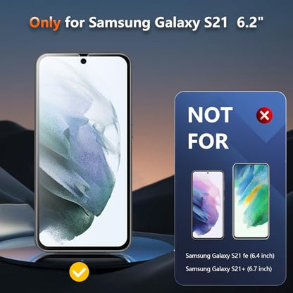 [2 Pack] Anti Glare Matte Privacy TPU Screen Protector for Samsung Galaxy S21 (Not Glass), Fingerprint Sensor Compatible, Full Adhesive Flexible Film, Easy Installation - size: Galaxy S21