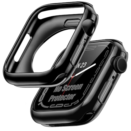 [2 Pack] Bumper Case for Apple Watch SE3/SE2/SE/Series 6/5/4 40mm, Black - color: Black+Black, size: 40 mm SE/Series 6/5/4