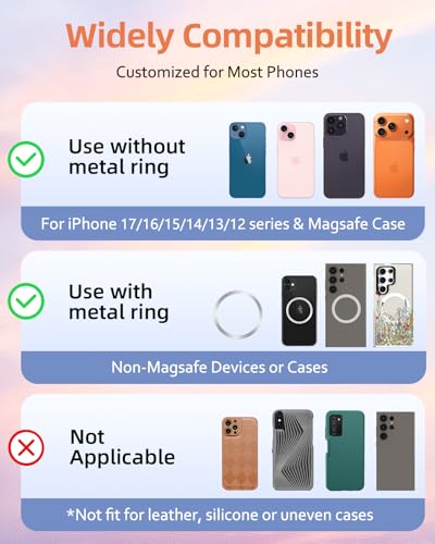 Lotadilo Magnetic Phone Ring Holder, Cute Phone Grip Stand, PK Castles - color: PK Castles