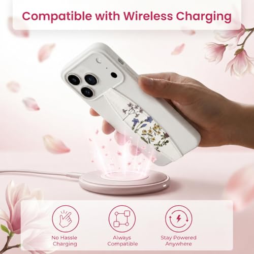 Switchbands Aesthetic Flower Phone Grip Strap – Reversible Floral Phone Strap, Arthritis Friendly, Anti-Theft Security, Wireless Charging Compatible, Universal Cell Phone Grip - Greysies - color: Greysies, size: Pack of 1