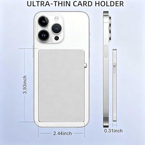 Magsafe Wallet Magnetic Card Holder for Phone, Silver - color: Slim Magnetic No Clip - Polished Silver