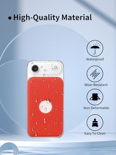 Compatible with Apple iPhone Air MagSafe Battery,UYRUREL Premium Silicone Shockproof Protection Ultra-Thin Design, Comfortable and Skin-Friendly,Red. - color: Red