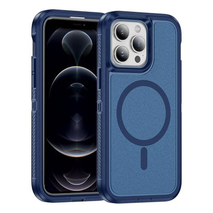 Magnetic for iPhone 13 Pro Case, Compatible with MagSafe, Shockproof Dustproof Drop Proof, Military Grade Double Layer Protection, Blue - color: Magnetic Blue, size: iPhone 13 PRO