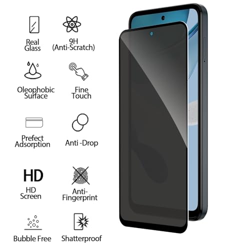 2 Pack Privacy Screen Protector for Motorola Moto G 5G 2023 - color: [Privacy]-Moto G 5G 2023