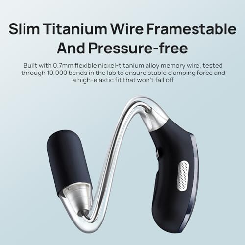 mibro OpenEar Pro Open Ear Earbuds with Mic, Lightweight Bluetooth, Black - color: Black