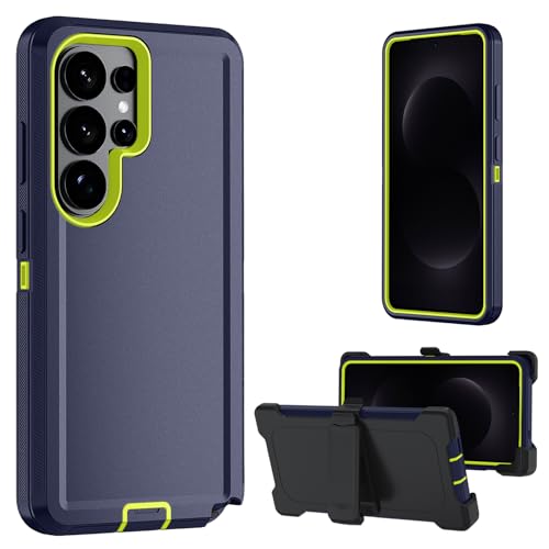 FOR Samsung Galaxy S26 ultra case, S26 ultra Heavy Duty case,with A Tempered Glass Screen Protector, [Military Grade Protective ] [Shockproof] [Dropproof] [Dust-Proof] (with Belt Clip-Blue Green) - color: with Belt Clip-Blue Green